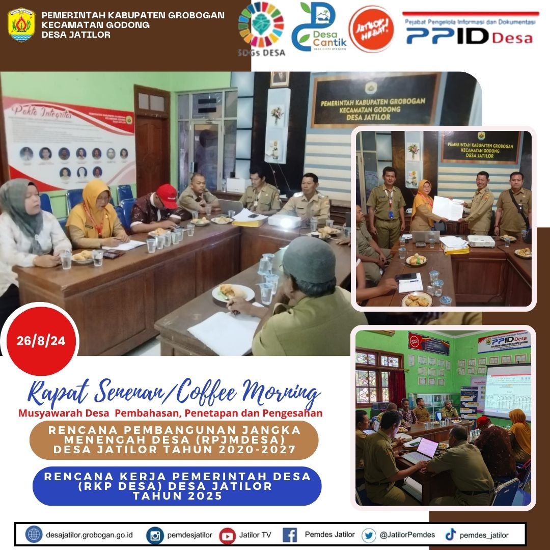 Coffee Morning Musdes Pengesahan RPJM Desa 2020 2027