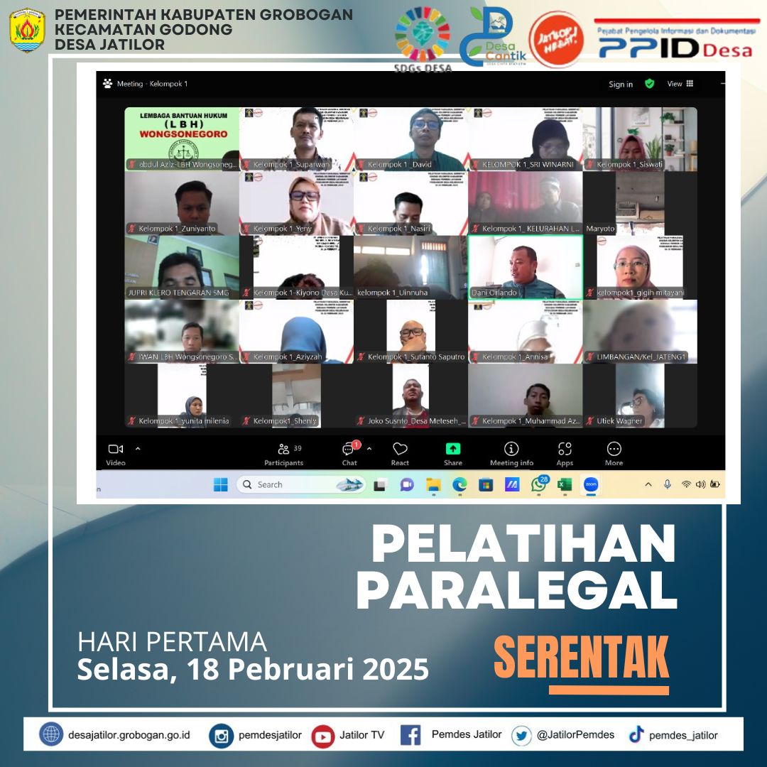 Hari 1 Dijlat Paralegal