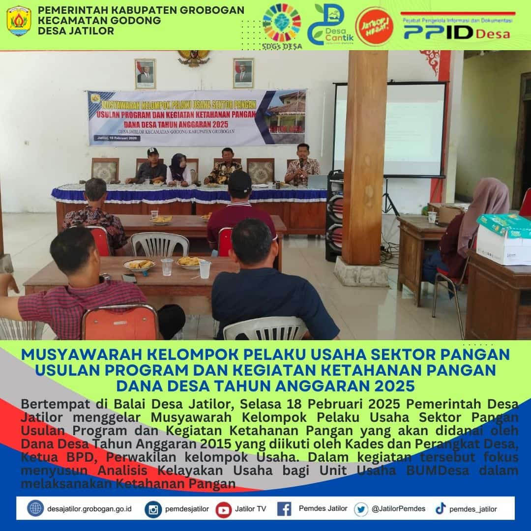 Musyawarah Kelompok Pelaku Usaha Sektor Pangan 2025