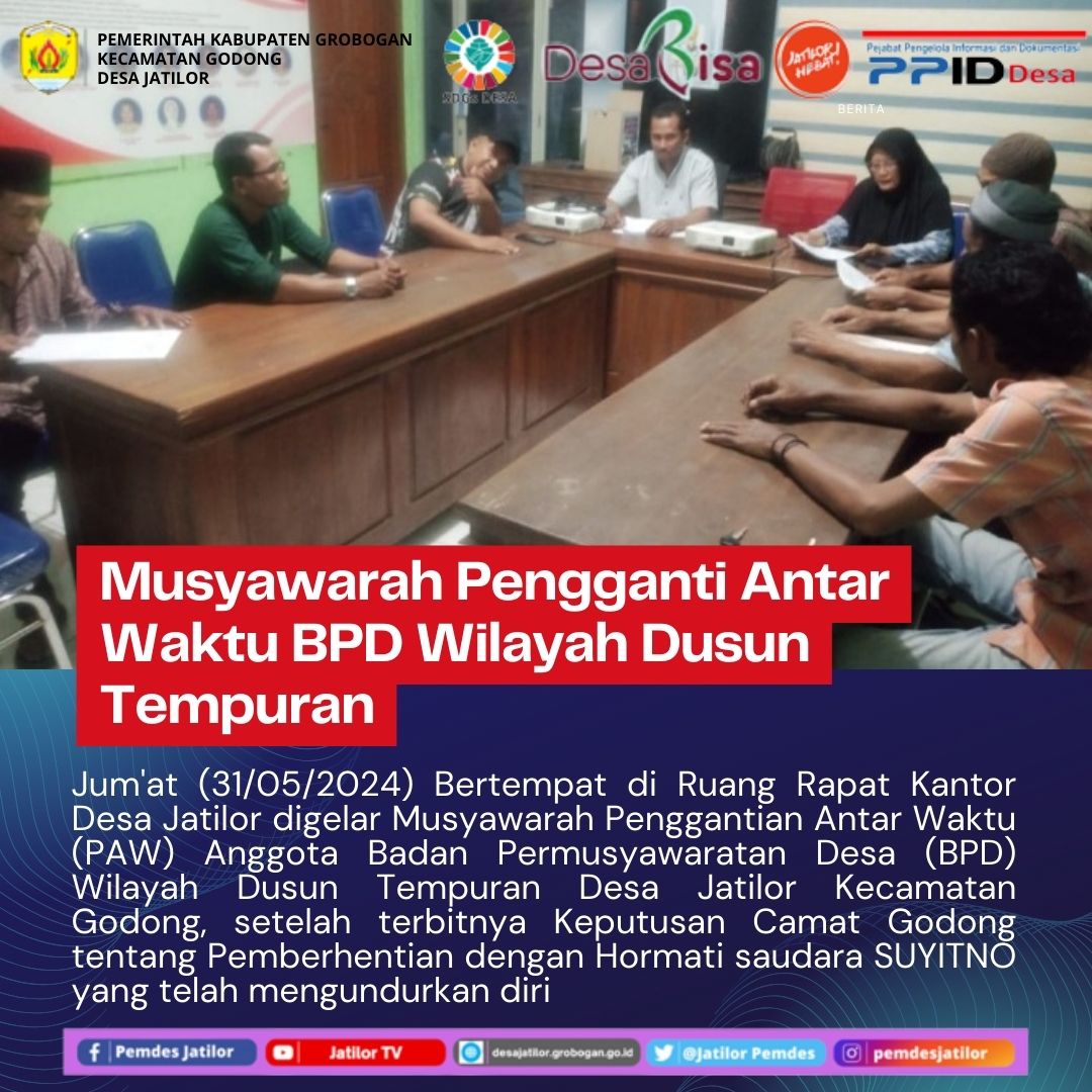 Musyawarah PAW BPD Tempuran
