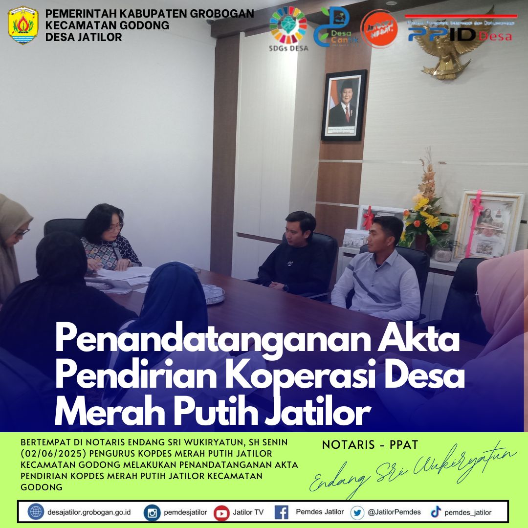 Penandatanganan Akta Pendirian Kopdes