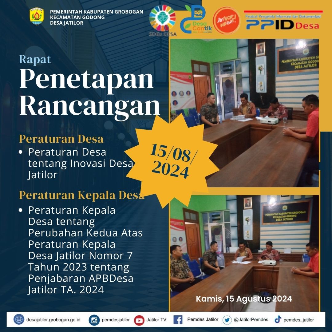 Penetapan Raperdes Inovasi