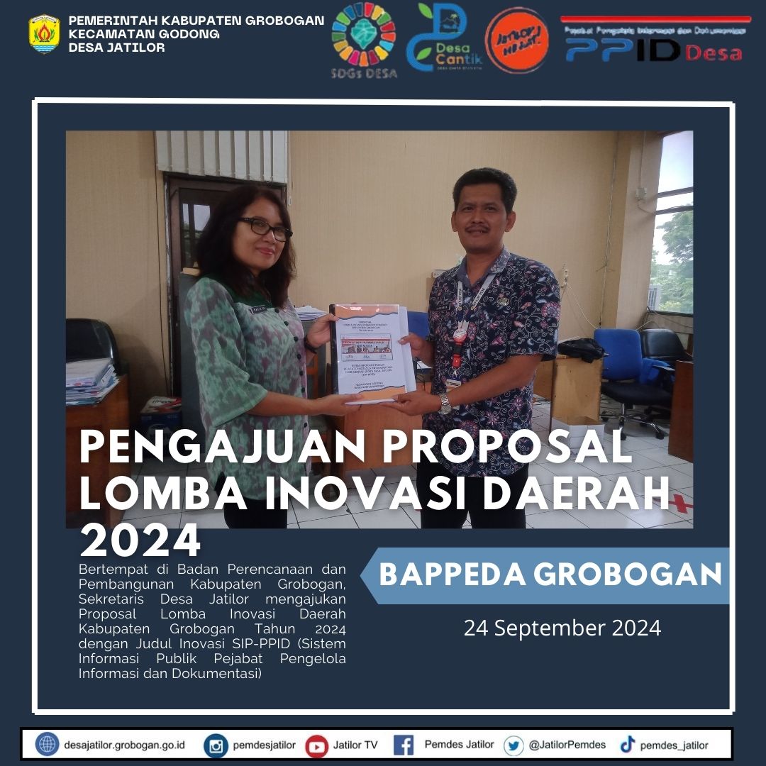 Pengajuan Lomba Inovasi Daerah 2024