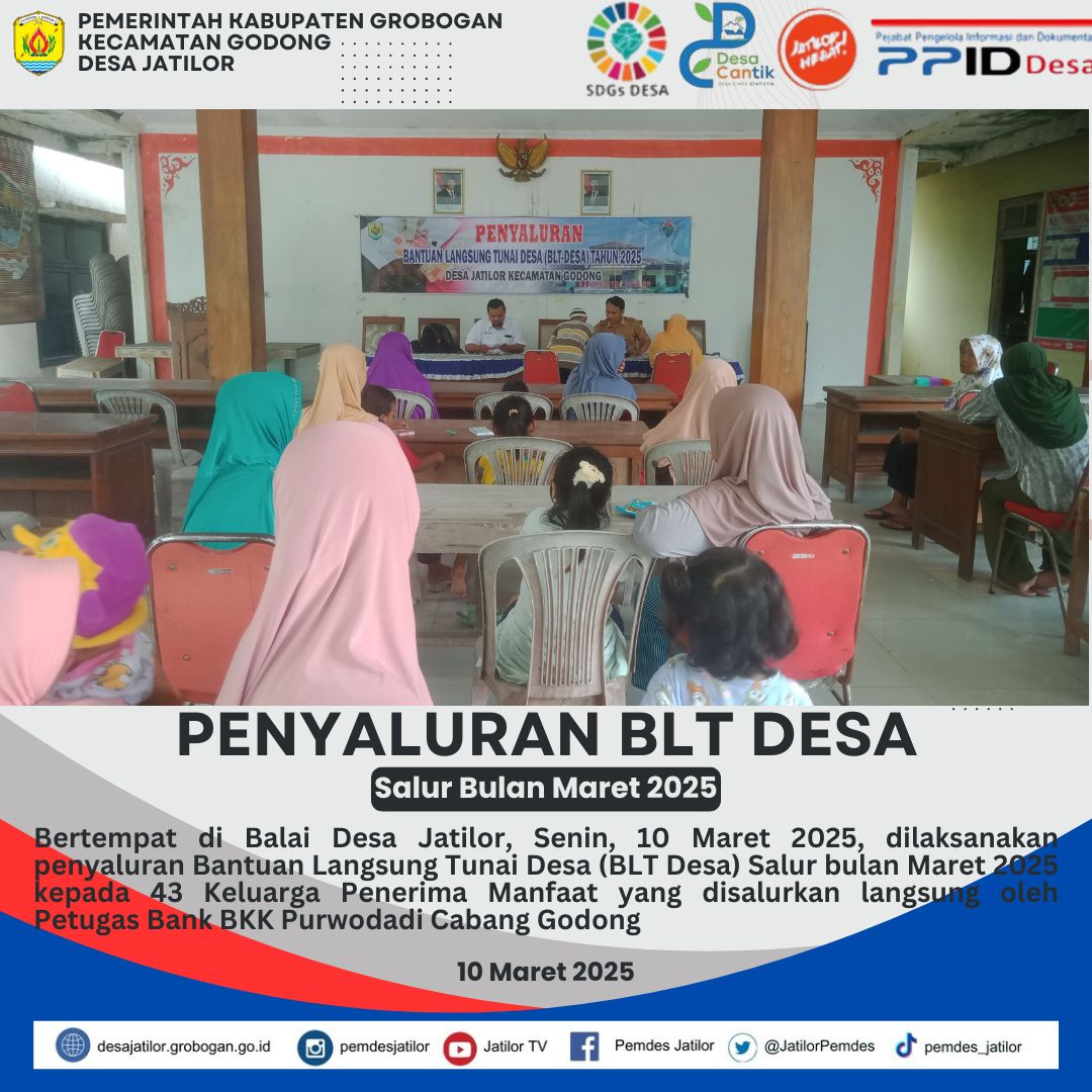 Penyaluran BLT Desa bulan Maret 2025