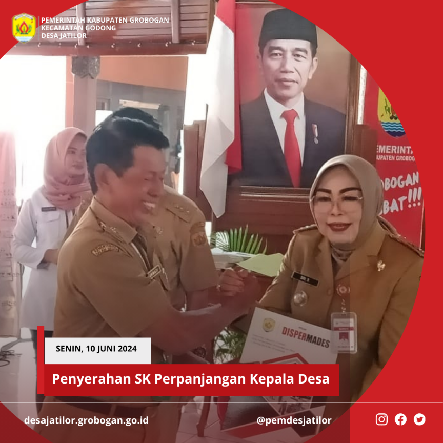Penyerahan SK Perpanjangan Kades