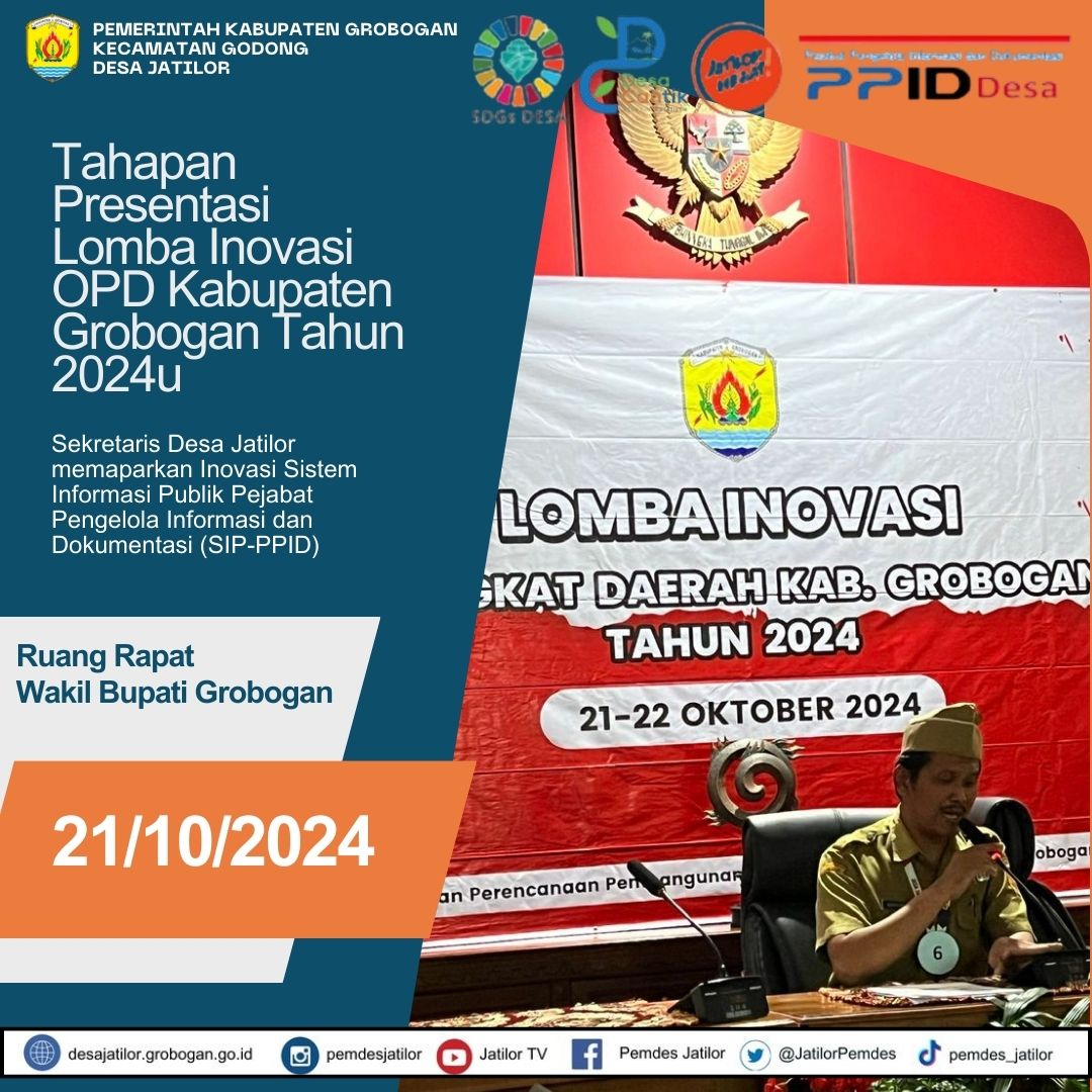 Presentasi Lomba Inovasi OPD 2024