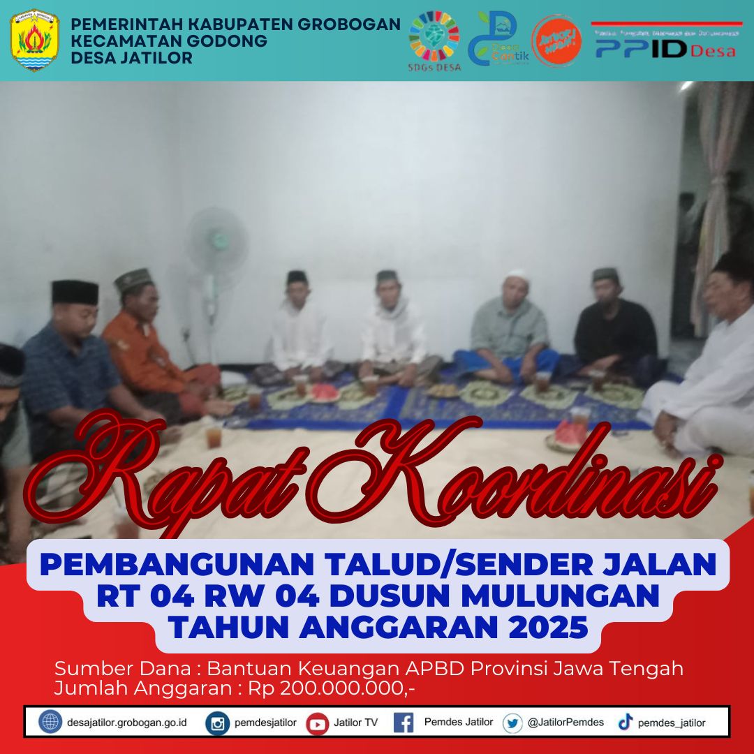 Rakor Pembangunan Talud rt4 rw4 2025