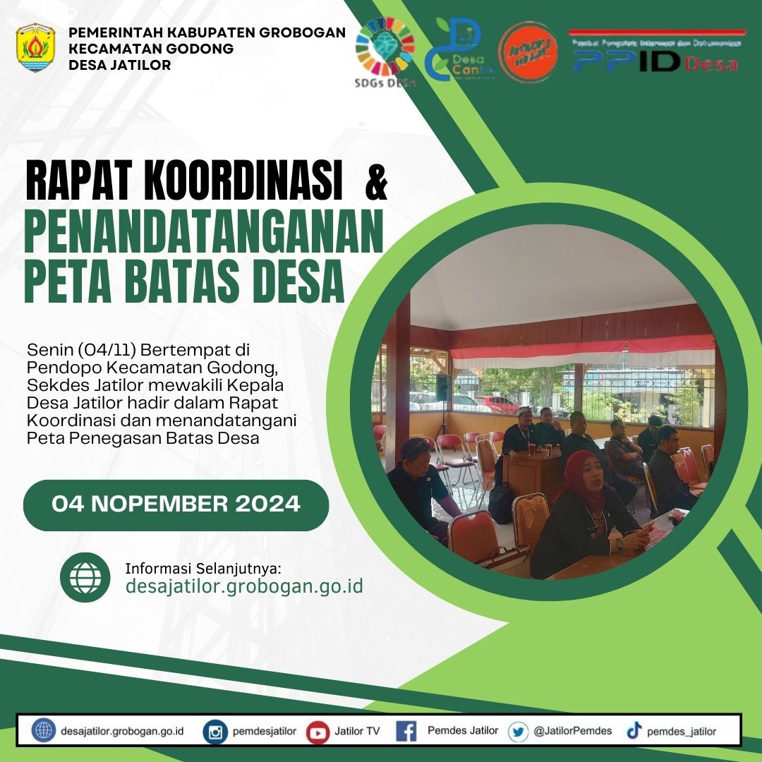 Rakor Penandatanganan Peta Batas Desa