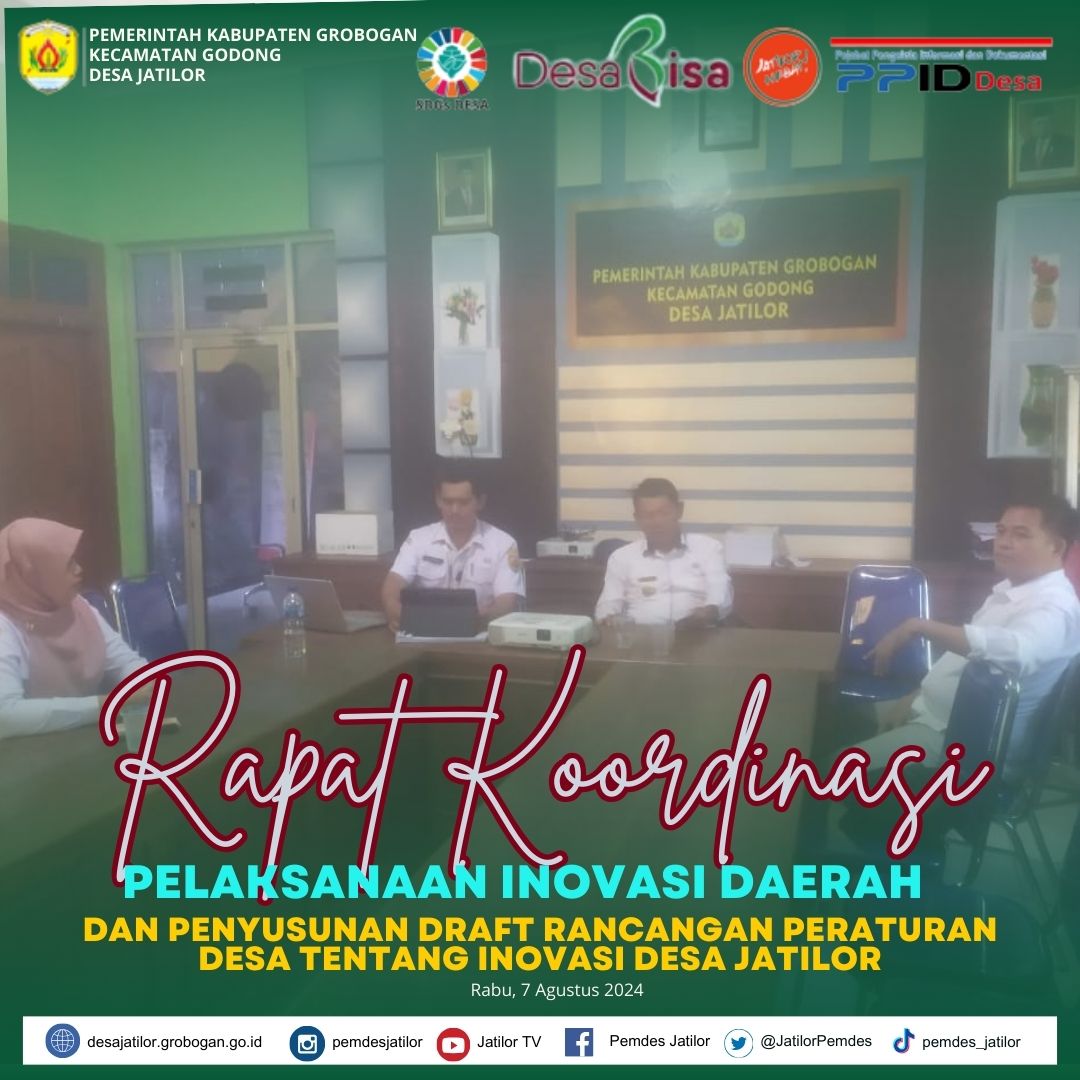 Rakor Penyusunan Inovasi Daerah IGA 2024
