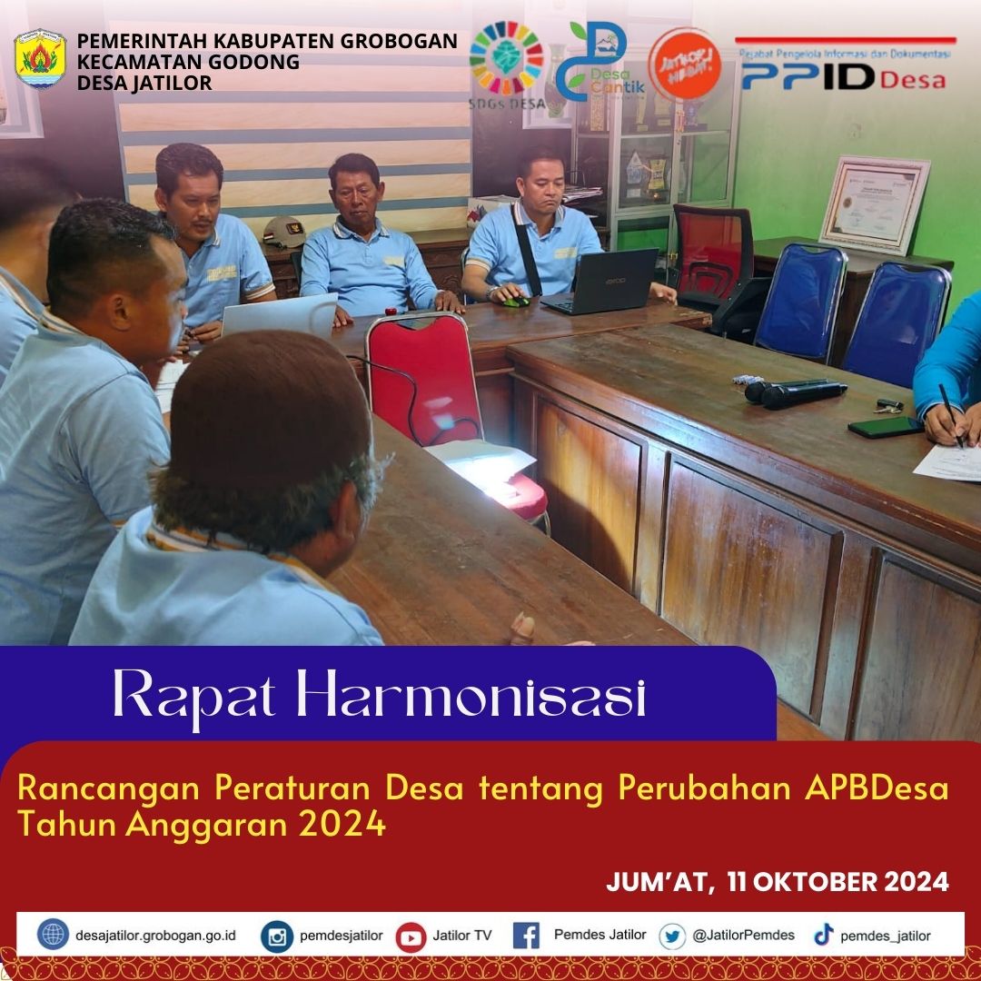 Rapat Harmonisasi Raperdes Perub APBDesa 2024