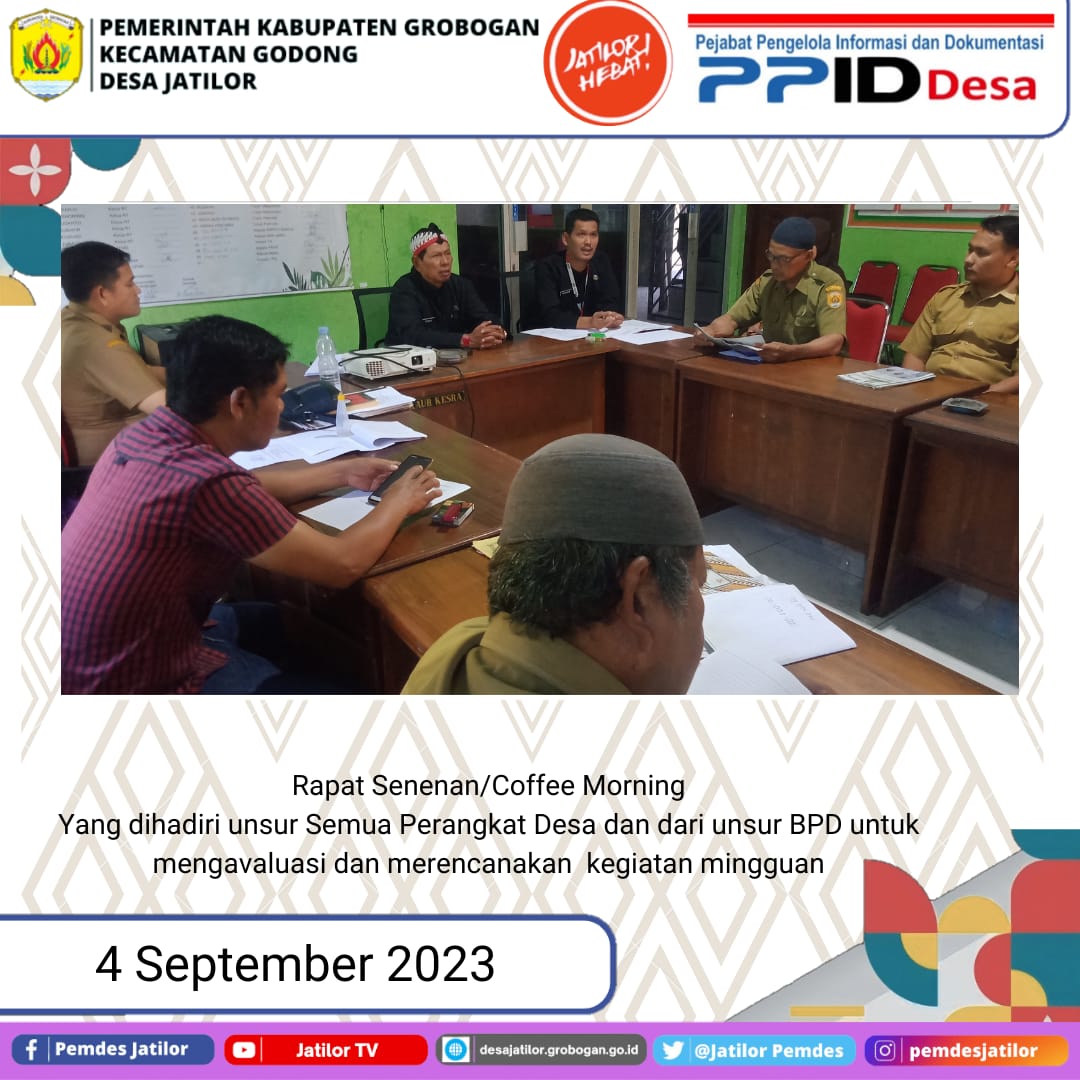 Rapat Senenan Coffee Morning 4 Sept 2023