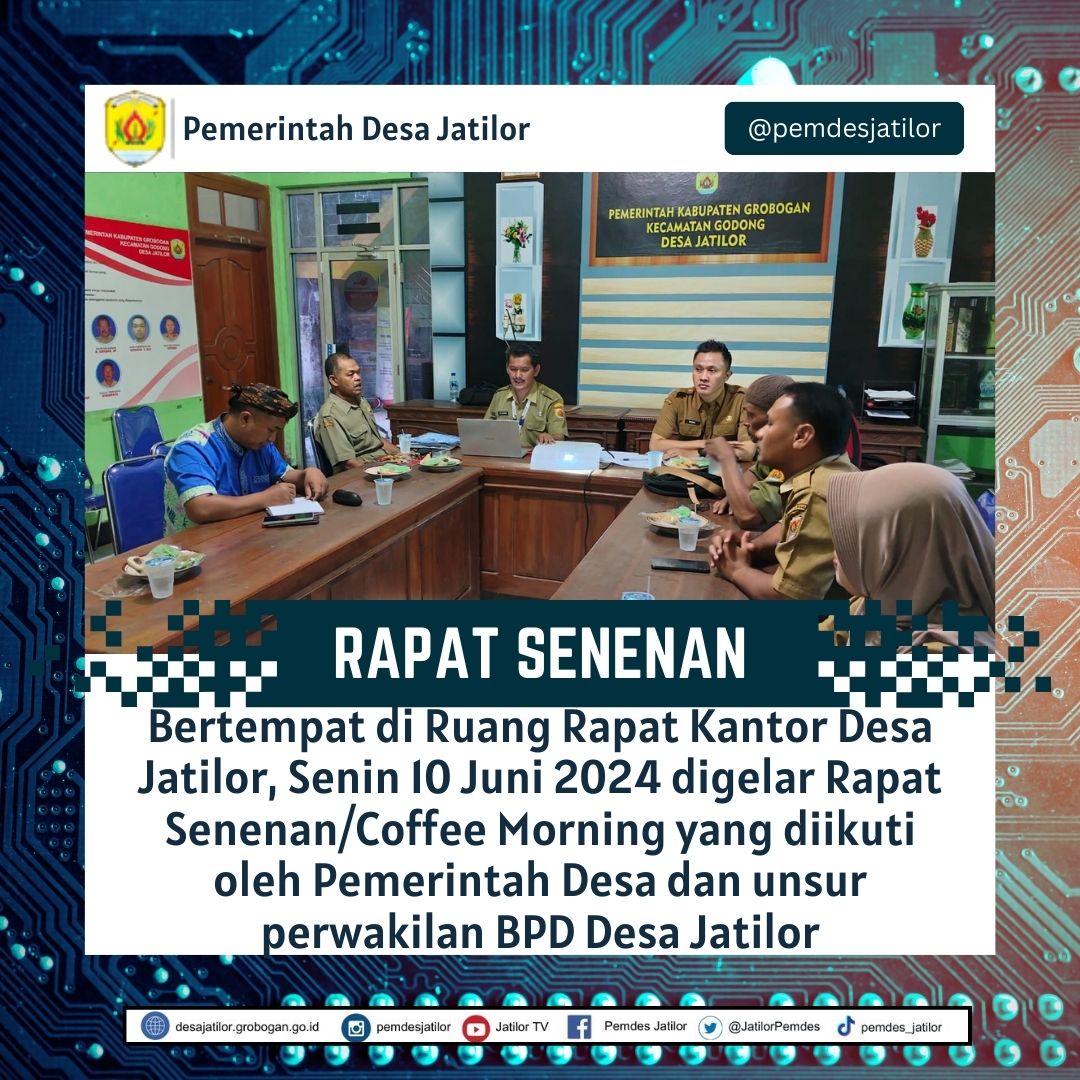 Rapat Senenan 10 Juni 2024