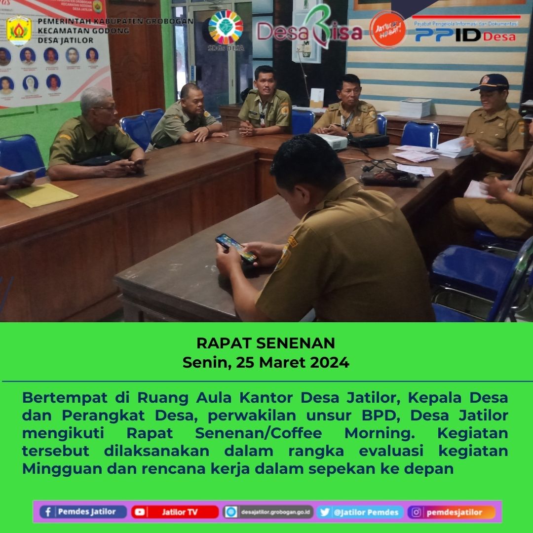 Rapat Senenan 25 Maret 2024