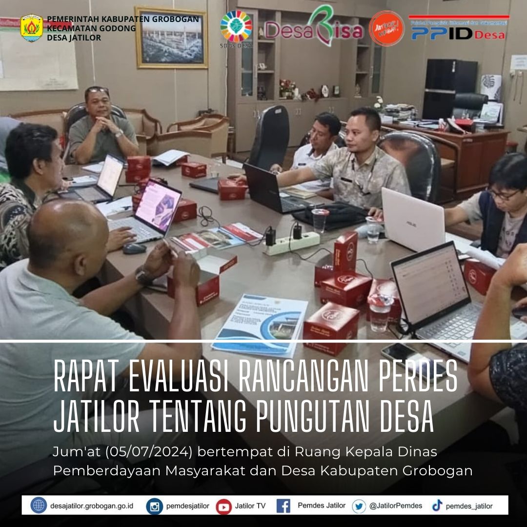 Rapat evaluasi Raperdes Pungutan Desa