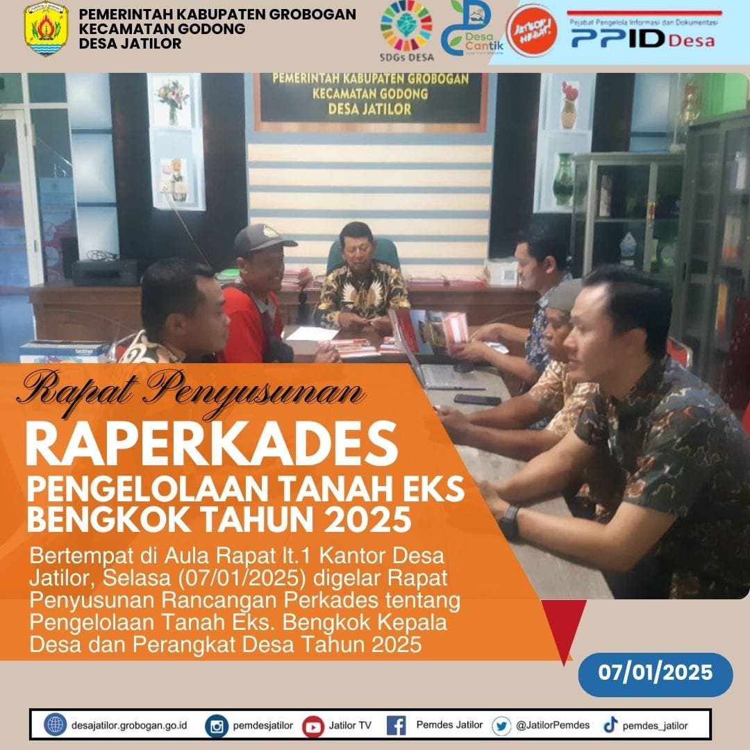 Rapat penyusunan Raperkades Eks Bengkok 2025