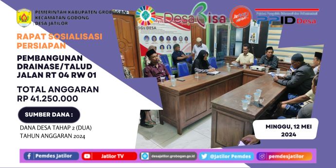 Rapat persiapan talud RT 4 RW 1