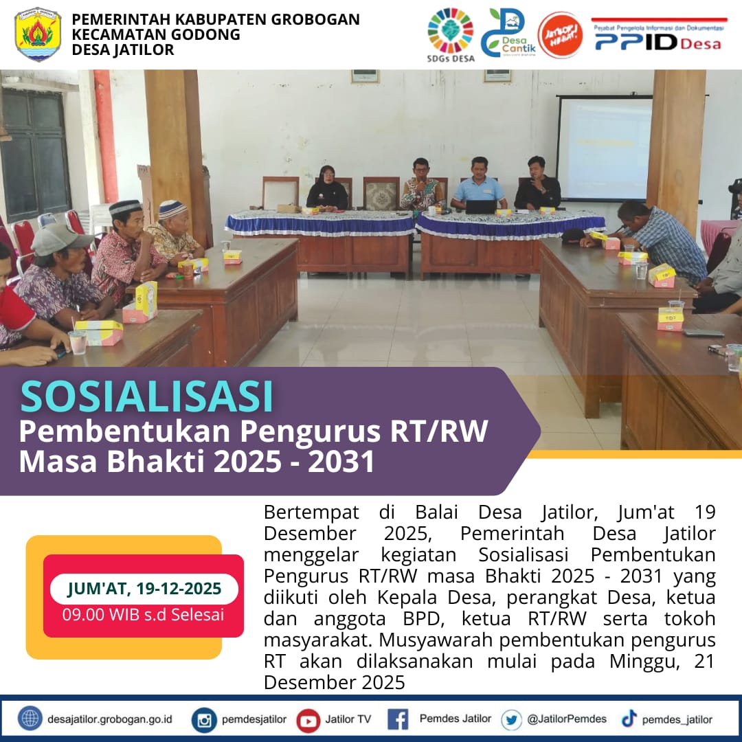 Sosialisasi Pembentukan RT RW 2025 2021