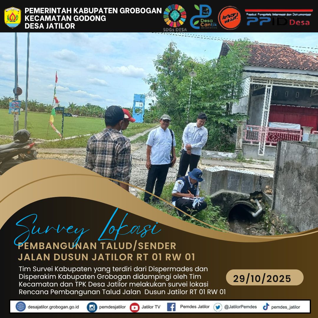 Survey Lokasi Talud RT 01 RW 01 2025