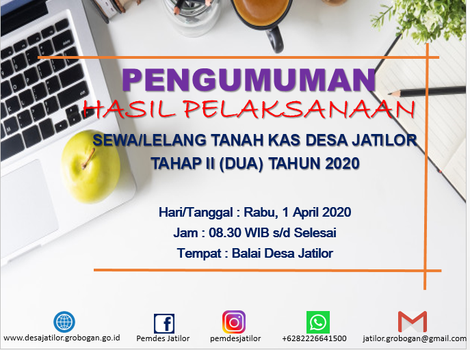 pengumuman hasil lelang 2020