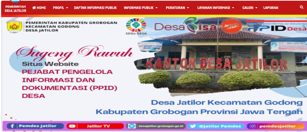 website PPID Desa Jatilor